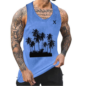 Camiseta sin Mangas para Hombre, de Moda, Suave, Cómoda, Tejida, Transpirable, de Algodón, para Verano, Playa, Vacaciones, Uso Casual - Product Image 3