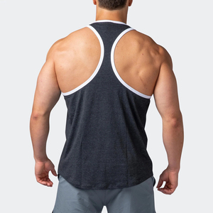 Débardeur de course marathon sans couture à séchage rapide personnalisé pour hommes gilet de gymnastique respirant tricoté t-shirt sans manches pour le fitness en plein air - Product Image 2
