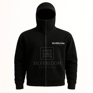 Veste à capuche en polaire à fermeture éclair pour hommes personnalisée avec logo brodé | Sweat à capuche chaud d'hiver - Product Image 3
