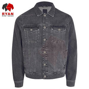 Veste en jean pour homme, logo personnalisé, OEM ODM, lavage classique, fermeture à boutons, tissu durable, vêtements d'extérieur décontractés, vente en gros - Product Image 1