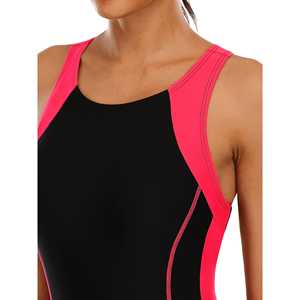 Luxe athlétique femmes une pièce maillot de bain impression solide séchage rapide Fitness maillots de bain Racerback Plus course maillot de bain adultes - Product Image 2