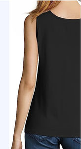 Custom Breathable Short Fitness Workout Gym <b>Tank</b> <b>Tops</b> Plain Front Logo 100% Cotton Material <b>Women</b> - Product Image 3