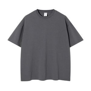 T-shirts pour hommes de qualité supérieure, nouveau design, poids lourd, logo personnalisé imprimé, unisexe, 100% coton, streetwear, luxe, surdimensionné, uni - Product Image 3