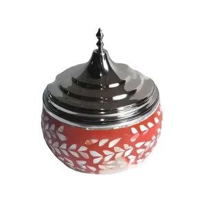 Handmade Stainless Steel Hotpot with Inner Wooden <b>Pot</b> Luxury Round Casserole Design for Efficient Food Warming - Product Image 2