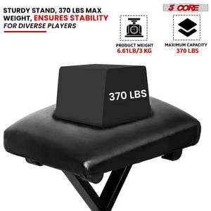 5 Core Keyboard Stand Piano <b>Bench</b> Combo Adjustable Key Board Stands 2" Padded Musician Chair Set - Product Image 5
