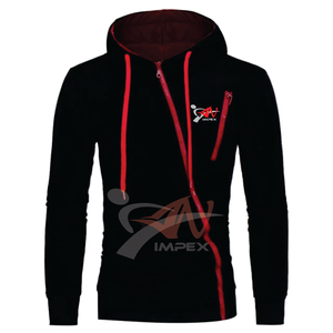 Sudadera con Capucha Personalizable para Hombre, de Algodón, con Impresión de Logotipo de Alta Calidad, Cremallera Lateral, Ropa de Invierno - Product Image 2