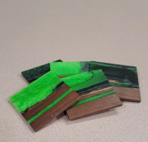 Posavasos de madera de resina epoxi, posavasos de madera para café/taza de té para decoración de mesa - Product Image 4