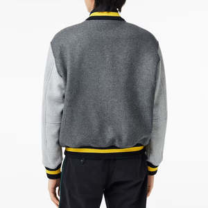 Nouveaux blousons bombardier en laine pour hommes personnalisés High Street Style Patchwork Letterman veste de baseball avec logo brodé en vente - Product Image 3