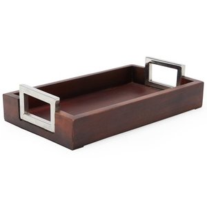 ถาดเสิร์ฟอลูมิเนียมสีทองทรงสี่เหลี่ยมถาดชากาแฟอาหารเช้าสำหรับตกแต่งบ้านโรงแรมร้านอาหารบาร์เครื่องครัวของตกแต่งโต๊ะ - Product Image 5