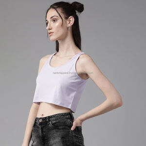 Nardon Apparel Custom Retro Vintage Acid Girl Crop Top Cuello redondo Ropa de mujer Decoración de botones de verano - Product Image 3