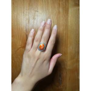 Bague Dane Skeets en argent sterling avec huître barbelée, sertissage clos, plaqué or rose, taille unique, cadeau pour toutes les occasions - Product Image 5