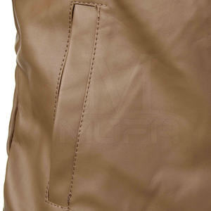 Logo personnalisé Veste en cuir pour hommes de haute qualité Vêtements de mode à capuche avec tissu à capuche léger État neuf - Product Image 5