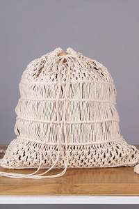 New Arrive Handcrafted Ethnic Beautiful Macrame <b>Boho</b> Openwork Bucket Bag Hand-knotted <b>Boho</b> Shoulder Bags Perfect for Casual Use - Product Image 3