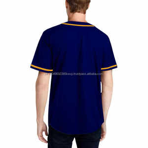 Haute qualité respirant séchage rapide baseball uniforme jeunes adultes hommes ras du cou bouton vers le bas personnalisé sergé sublimé maillots de baseball - Product Image 4