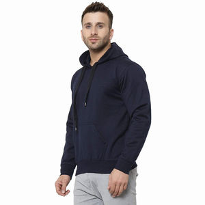 Best Quality 350 GSM Winter <b>Hoodie</b> Street Wear Pullover <b>Black</b> Color Sweatshirt Adult Men's <b>Plain</b> Hoodies With OEM Service - Product Image 3