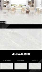 กระเบื้องพอร์ซเลนหินอ่อนสีขาวมันวาวสูงขนาด600x1200มาตรฐานกระเบื้องผนังและพื้นเซรามิกสำหรับใช้ในห้องนั่งเล่น - Product Image 2