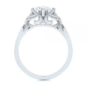 Vintage Inspired 14K Yellow Gold <b>Ring</b> Round Cut Moissanite Engagement <b>Ring</b> High Quality <b>Customized</b> <b>Ring</b> at Wholesale Price - Product Image 4