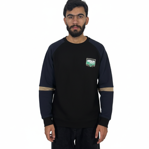 เสื้อสเวตเชิ้ตผู้ชายสำหรับฤดูหนาว ทรงปกติ คอกลม ผ้าฝ้ายฟลีซ 100% แบบเรียบ สีพื้น ผลิตตามสั่ง - Product Image 1