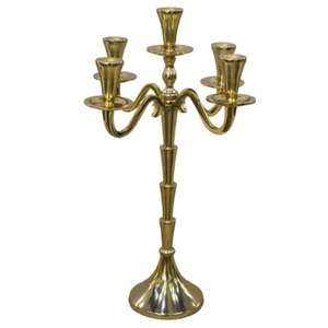 Wholesale Elegant 5 Arm <b>Black</b> Metal <b>Candelabra</b> Candle Holder 5 Arm Aluminium Candlestick Stand for Home Party Event Centerpieces - Product Image 6