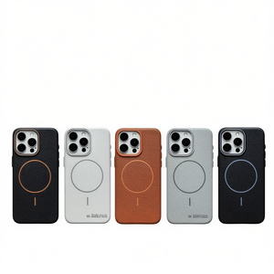 Funda Protectora Magnética Ligera con Textura de Lichi para Teléfonos Móviles IP 12/IP 12 PRO - Product Image 1