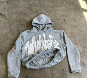 OEM Heavy Weight Men's Pull Over Hoodies venta al por mayor apliques cortar y coser bordado Sudadera con capucha personalizada suelta Sudadera con capucha - Product Image 3