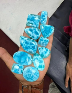 Natural Larimar Gemstone Lot: Jewelry Making Supplies Larimar Gemstone Top Quality Handmade and Polished Gift to Her - Product Image 2