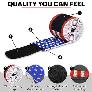 High Quality Gym Fitness <b>Compression</b> Weightlifting <b>Knee</b> Wraps for Squats Weight Lifting Gym <b>Knee</b> Wraps - Product Image 3