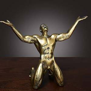 Sculpture décorative moderne pour la maison, statue en métal artisanale, taille personnalisée, œuvre d'art décorative faite à la main, vente chaude - Product Image 1