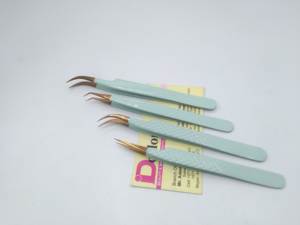 Embouts Plasma or Rose de haute qualité avec pince à épiler d'extension de cils enduits de couleur Meilleure vente pince à épiler de beauté en acier inoxydable - Product Image 2