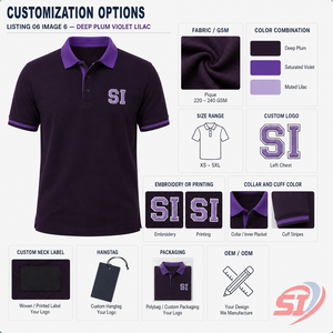 ผู้ผลิตเสื้อโปโลแบบ OEM รับผลิตเสื้อโปโลแขนสั้น คอเสื้อตัดกัน ปักลาย พิมพ์ลาย รับทำแบรนด์ส่วนตัว ชุดยูนิฟอร์มธุรกิจ ขายส่ง - Product Image 3