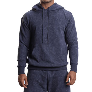 New Wash Distressed Men's Pullover Acid Wash Hoodie Oversize Double Pull Hoodies Precio barato - Product Image 1