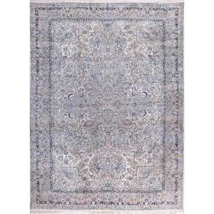 Alfombra de Lana Azul Anudada a Mano Aalam Pae-5786 9x12 Rectangular con Patrón de Medallón para Decoración de Sala de Estar o Uso en Pasillos - Product Image 1