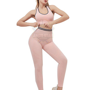 High Quality Customized Women's Yoga Set Elastic Waist Breathable Quick Dry Eco-Friendly 2 Piece Set Sleeveless - Product Image 2