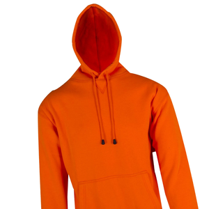Sweat à capuche orange unisexe en molleton de coton premium, sweat-shirt à capuche uni, chaud pour l'hiver, décontracté, streetwear, vente en gros en vrac - Product Image 4