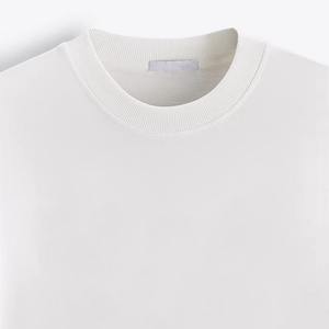 เสื้อยืดคอกลมผ้าคอตตอน100% โอเวอร์ไซส์สำหรับผู้ชายเสื้อแนวสตรีทโชว์ไหล่เสื้อเปล่าออกแบบโลโก้ได้ตามต้องการ - Product Image 6