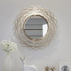 Miroir mural pour la maison, salon, hôtel, couloir, utilisation décorative, miroir mural suspendu en métal, prix de gros - Product Image 2