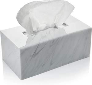 Caja de pañuelos de mármol de calidad creativa, caja de pañuelos de mesa de forma cuadrada de diseño único para Decoración de mesa de restaurante, caja de pañuelos - Product Image 2