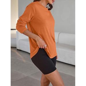 Luxury Women's Cotton Sweatshirt <b>Long</b> <b>Sleeves</b> Neck New Design Luxury Solid Comfortable Casual for Winter Season Made Bangladesh - Product Image 3