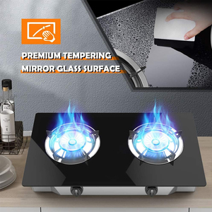 Table <span class=keywords><strong>de</strong></span> <span class=keywords><strong>cuisson</strong></span> intérieure portable au gaz <span class=keywords><strong>propane</strong></span> avec 2 brûleurs et allumage piézoélectrique pour usage domestique et camping <span class=keywords><strong>BBQ</strong></span> - Product Image 4