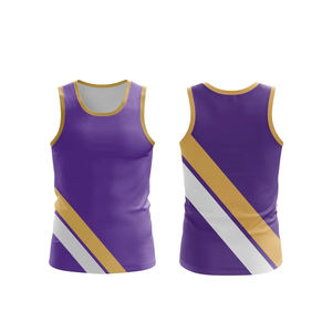 Venta al por mayor logotipo personalizado cómodo impreso color hombres casual 100% poliéster transpirable camisetas sin mangas 3D sublimación impresa camisas - Product Image 6