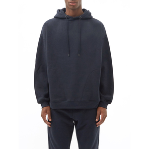 เสื้อมีฮู้ดซิปซิปโอเวอร์ไซส์สำหรับผู้ชายเสื้อมีฮู้ดแบบรูดซิปทรงหลวมผ้าซีดจางปรับได้ตามต้องการ - Product Image 1