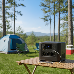 1200W Outdoor Silent Backup Power Supply Lithium Ion Portable Rechargeable <b>Solar</b> Power <b>Generator</b> Emergency Power Station Camping - Product Image 1