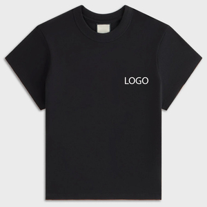 Haut tendance à col rond pour tous les jours, impression personnalisée, vêtements à marque privée, coupe ample pour plus de confort, couleur unie, service OEM, design TrendyFit - Product Image 1