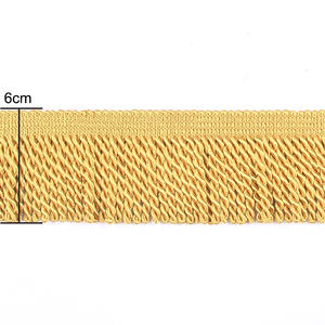 Frange de fil d'or plaqué personnalisé garnitures de frange de qualité supérieure en fil métallique torsadé blanc or antique - Product Image 3