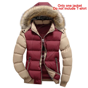New Jackets Men Winter Puffer Windproof Warm Faux <b>Fur</b> <b>Hoodies</b> Outwear Slim Coats Windbreaker Men Jacket - Product Image 5