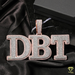 Pendentif personnalisé Iced Out Big Name en argent sterling 925, avec diamants cultivés en laboratoire VVS - Product Image 6