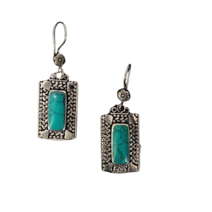 ชุดเครื่องประดับ Afgani สไตล์วินเทจของผู้หญิงที่สวยงามขายดีที่สุดบริการ OEM รวมถึงต่างหูสร้อยคอเครื่องประดับเทียมสีเขียวขุ่น - Product Image 1