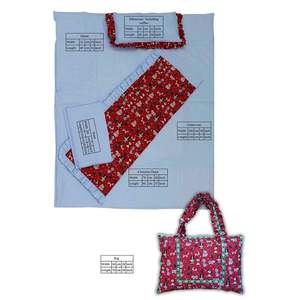 Juego de Ropa de Cama Portátil de Estilo Clásico 100% Algodón, 6 Piezas, Solución para Dormir para Bebés con Bolsa de Viaje Tejida - Product Image 4