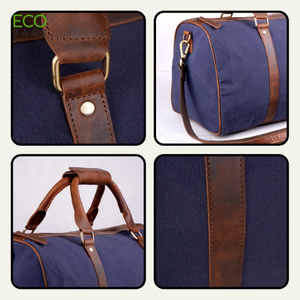 กระเป๋าผ้าแคนวาสแฟชั่นขายส่ง แบบมีซิป 100% ผ้าฝ้าย รับสกรีนโลโก้สีตามสั่ง สำหรับเดินทางและเล่นกีฬา - Product Image 6