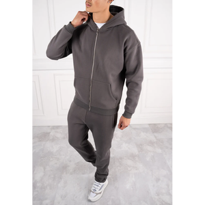 Conjunto Deportivo Personalizado con Logotipo Estampado por Transferencia de Calor, Sudadera con Capucha y Pantalones Deportivos de Invierno para Hombre - Product Image 2